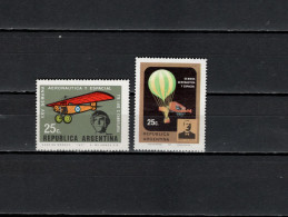 Argentina 1971/1972 Space, Aviation 2 Stamps MNH - Amérique Du Sud