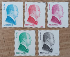 Monaco - YT N°2851 à 2855 - S.A.S. Le Prince Albert II - 2012 - Neufs - Neufs