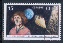Cuba 1973 Mi# 1875 Used - Short Set - 500th Anniv. Of The Birth Of Nicolaus Copernicus / Space - Noord-Amerika