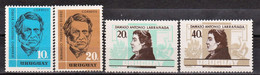 1962 URUGUAY New Yvert 702/5 - Presidente Bernardo Berro President - Damaso Larrañaga Teacher Education - Uruguay