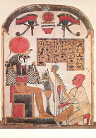 Art - Antiquité - Egypte - Musée Du Louvre - Le Musicien Djed Khonsou Loufankh Célébrant Sur La Harpe Le Dieu Soleil Ra  - Antichità