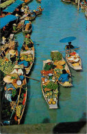 Thailande - Bangkok - Floating Market - Wat-Sai - Marché Sur L'eau - Etat Pli Visible - CPM - Voir Scans Recto-Verso - Thailand