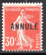 N° 160-CI 1 (Semeuse Variété: Filet Supérieur Irrégulier) Neuf* TB: COTE= ++ 21 € - Cours D'Instruction