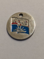 Jeton De Caddie Métal " APAS " Pour Porte Clés Détail Voir Photos - Trolley Token/Shopping Trolley Chip