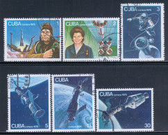 Cuba 1976 Mi# 2125-2130 Used - 1st Manned Space Flight, 15th Anniv. - Used Stamps