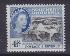 Southern Rhodesia 1953 Mi. 85, 4½p. QEII. & Victoria Falls, MNH** - Rhodésie Du Sud (...-1964)