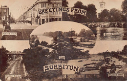 England - SURBITON (Greater London) Greetings From - Victoria Rd. - Railway Cutting - River - Parker's Ferry - River & P - Londres – Suburbios