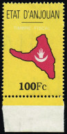Comores ANJOUAN INDEPENDANTE (1997-2001) - Timbres Fiscal 100 Fc Neuf ** - Revenue Stamp MNH - Carte De L'île - Comores (1975-...)