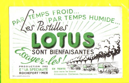 BUVARD  : Les Pastilles LOTUS Sont Bienfaisantes La Specialité De ROCHEFORT Sur MER - Koek & Snoep