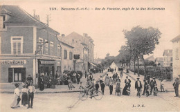 BEZONS (Val-d'Oise) - Rue De Pontoise, Angle De La Rue St-Germain - Voyagé 1916 (2 Scans) Reine Barrau à Laurens Hérault - Bezons