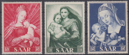 Saarland MiNr. 351-353 Marianisches Jahr - Gemälde - Sixtinische Madonna - Postfrisch 1954 - Ungebraucht