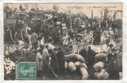 CPA :  14 X 9  -  EN  AUVERGNE  -  Le  Marché  Aux  Porcs - Auvergne