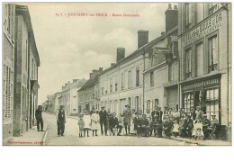 51.JONCHERY SUR VESLE.n°29.ROUTE NATIONALE.HOTEL DE LA BOULE D'OR.LOGE A PIED ET A CHEVAL - Jonchery-sur-Vesle