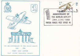 Great Britain - 1968 Berlin Airlift Anniversary Illustrated Cover - Storia Postale