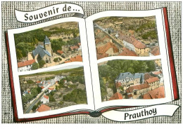 52.PRAUTHOY.n°22345.L'EGLISE.LA RUE PRINCIPALE.VUE GENERALE.LE CHATEAU.CPSM. - Prauthoy