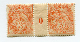 FRANCE N°109  ** TYPE BLANC IA EN PAIRE AVEC MILLESIME 0 ( 1900 ) - Millésime