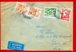 1955 - Pologne - Lettre Pour La France - Tp N° 602 - 604 - 606 - Par Avion - Lettres & Documents