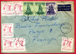 1957 - Pologne - Lettre Pour La France - Tp N° 674 - 802 - 806 - Par Avion - Lettres & Documents