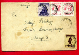 1957 - Pologne - Lettre Pour La France - Tp N° 674 - 803 - 806 - Storia Postale