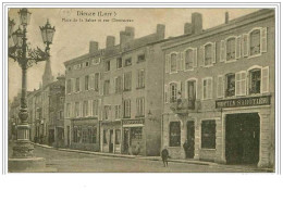 57.DIEUZE.PLACE DE LA SALINE ET RUE CLEMENCEAU.LUCIEN SABOTIER.COIFFEUR.EMILE PANIGOT...... - Dieuze