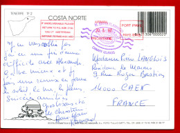 1997 - Espagne - Carte Postale Des Iles Canaries - Cachet "WORLD MAIL-CANARY ISLANDS" + "PORT PAYE PAYS BAS" - Other & Unclassified