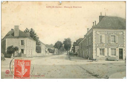 72.CONLIE.n°15183.ROUTE DE DOMFRONT.AUDIO-JOUANNEAULT Se.TACHES ET MANQUES - Conlie