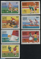 Guinea Bissau 1984 Olympic Games 7v, Mint NH, Nature - Sport - Horses - Boxing - Football - Handball - Hockey - Kayaks.. - Boxeo