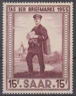 Saarland MiNr. 361  Tag Der Briefmarke - Landbriefträger - Postfrisch 1955 - Neufs