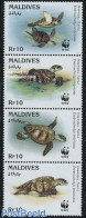 Maldives 1995 WWF, Turtles 4v [:::], Mint NH, Nature - Reptiles - Turtles - World Wildlife Fund (WWF) - Maldivas (1965-...)