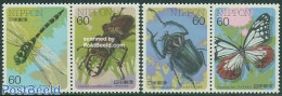 Japan 1987 Insects 2x2v, Mint NH, Nature - Butterflies - Insects - Unused Stamps