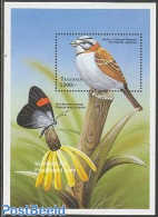 Tanzania 1999 Rufous Collared Sparrow S/s, Mint NH, Nature - Birds - Butterflies - Tanzania (1964-...)