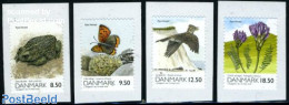 Denmark 2010 Nature 4v S-a, Mint NH, Nature - Animals (others & Mixed) - Birds - Butterflies - Flowers & Plants - Frog.. - Ongebruikt