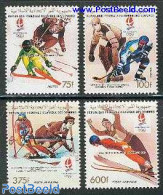 Comoros 1990 Olympic Winter Games 4v, Mint NH, Sport - Ice Hockey - Olympic Winter Games - Skiing - Hockey (Ijs)