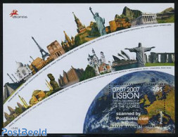 Portugal 2007 New Wonders Of The World S/s, Mint NH, Various - Maps - Tourism - Unused Stamps