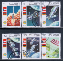 Cuba 1979 Mi# 2384-2389 Used - Cosmonaut's Day / Space - Amérique Du Nord