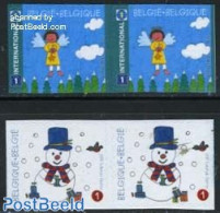 Belgium 2011 Christmas 4v S-a, Mint NH, Religion - Christmas - Art - Children Drawings - Unused Stamps