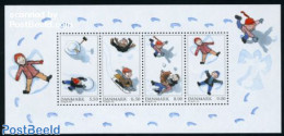 Denmark 2009 Playing In Snow 4v M/s, Mint NH, Various - Toys & Children's Games - Nuevos