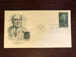 USA FDC COVER 1956 YEAR DOCTOR WILEY HEALTH MEDICINE STAMPS - 1951-1960