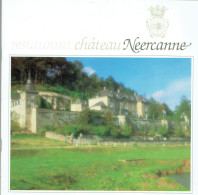 Souvenirs De Plusieurs Repas Au Château De Neercanne (Maastricht) - De 1986 à 1991 - Toeristische Brochures