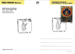 ITALIA ITALY - 1997 GOITO (MN) Manifestazioni Sordelliane (suonatore Di Liuto) Su Cartolina Speciale - 1109 - 1991-00: Marcophilie