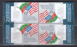 Bulgaria 2023 - 120 Years Of Diplomatic Relations Between Bulgaria And The USA, Bloc Of Four, MNH** - Nuovi