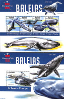 Sao Tome/Principe 2015 Whalers 2 S/s, Mint NH, Nature - Sea Mammals - Sao Tome Et Principe