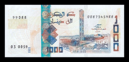 Argelia Algeria 1000 Dinars 2018 Pick 146b Second Sign Sc Unc - Algeria