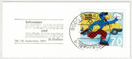 Schweiz / Helvetia 1997, Flaggenstempel Spielmesse Und Mobautech St. Gallen, Jeu / Game, Modellbau / Modelling - Ohne Zuordnung