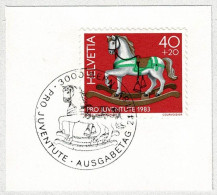 Schweiz / Helvetia 1983, Ersttagstempel Pro Juventute, Spielzeug / Jouets / Toys, Schaukelpferd  - Sonstige & Ohne Zuordnung