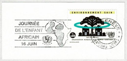 UNO Genève 1993, Flaggenstempel Enfant Africain / Kinder Afrika / Children Africa - Andere & Zonder Classificatie