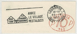 Schweiz / Helvetia 1952, Flaggenstempel Kinderdorf Pestalozzi Lausanne, Village D'enfants / Children's Village - Andere & Zonder Classificatie