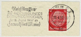 Deutsches Reich 1937, Flaggenstempel Treffen Bund Der Kinderreichen Frankfurt (Main) Berlin - Andere & Zonder Classificatie