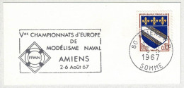 Frankreich / France 1967, Flaggenstempel Championnats Modelisme Naval Amiens - Non Classés