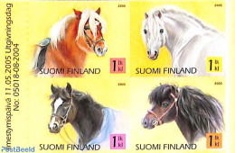 Finland 2005 Horses 4v S-a, Mint NH, Nature - Horses - Unused Stamps